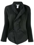Issey Miyake Pleated Fitted Jacket - Black