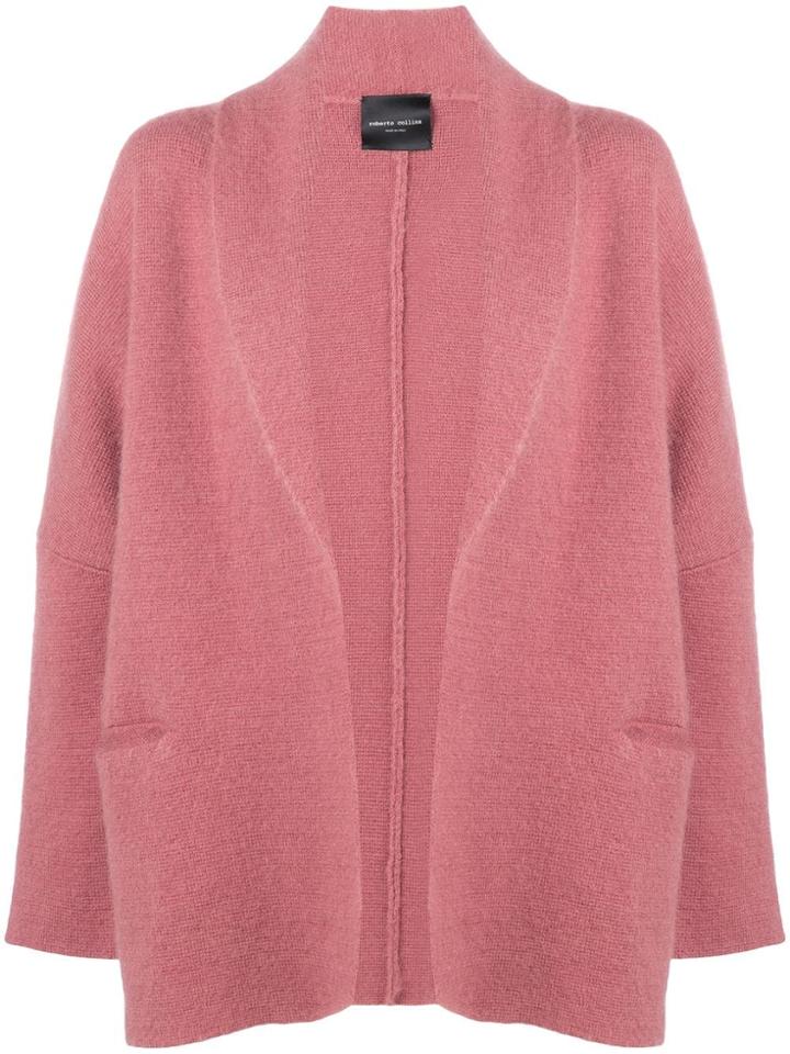 Roberto Collina Draped Fitted Coat - Pink