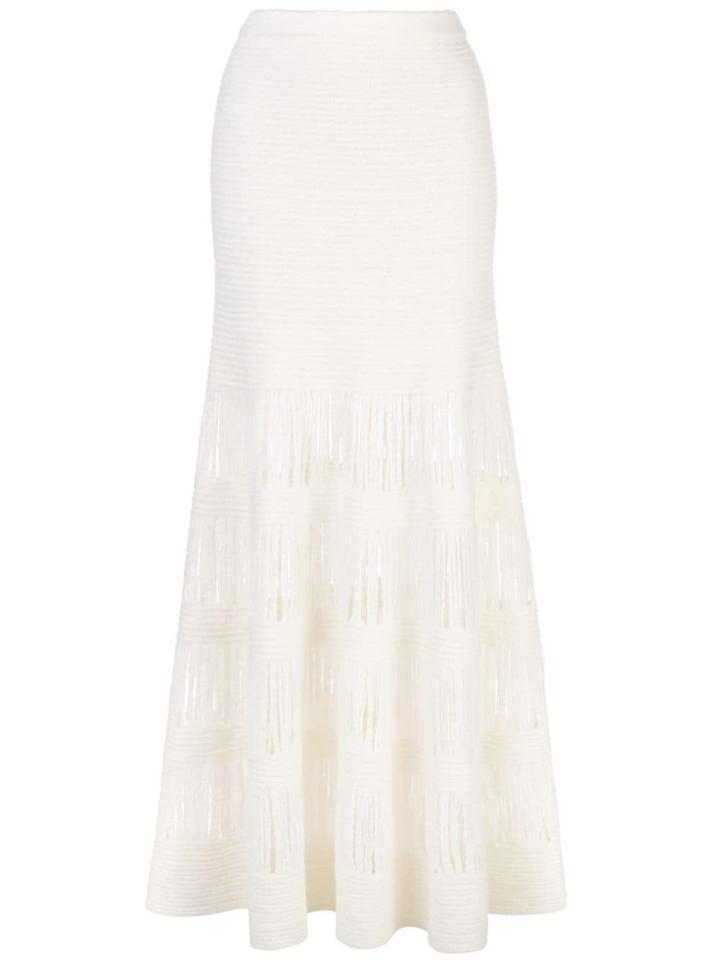 Gabriela Hearst Detail Split Knit Skirt - White