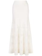 Gabriela Hearst Detail Split Knit Skirt - White