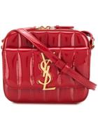 Saint Laurent Patent Logo Crossbody Bag - Red