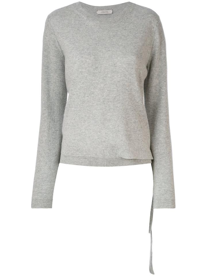 Dorothee Schumacher - Tied Detail Jumper - Women - Cashmere - 3, Grey, Cashmere
