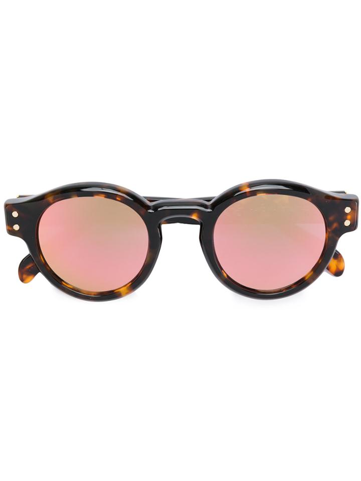 Retrosuperfuture Eddie Peach Havana Round Sunglasses - Brown