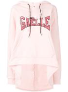 Gaelle Bonheur Logo Asymmetric Hoodie - Pink