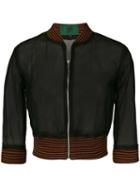 Jean Paul Gaultier Pre-owned Sheer Bomber Jacket - Black