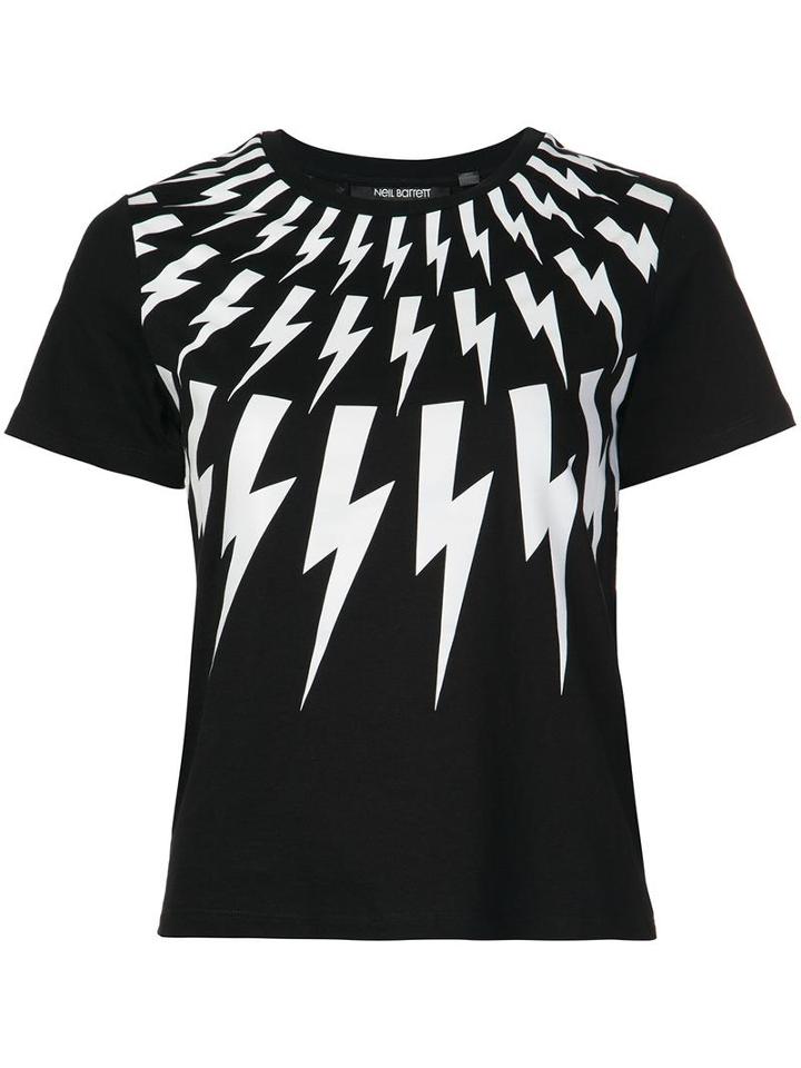 Neil Barrett 'bolt' T-shirt, Women's, Size: Medium, Black, Cotton