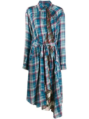 Preen By Thornton Bregazzi Piper Checkered Dress - Blue