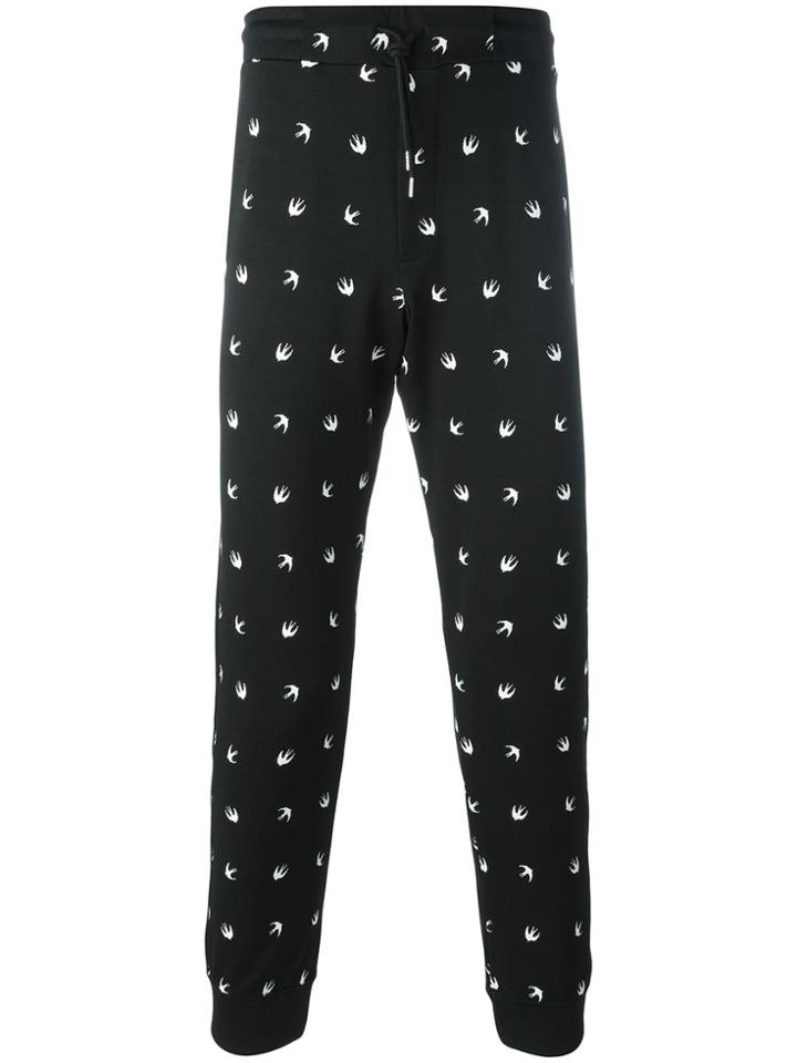 Mcq Alexander Mcqueen Woven Swallow Trackpants - Black
