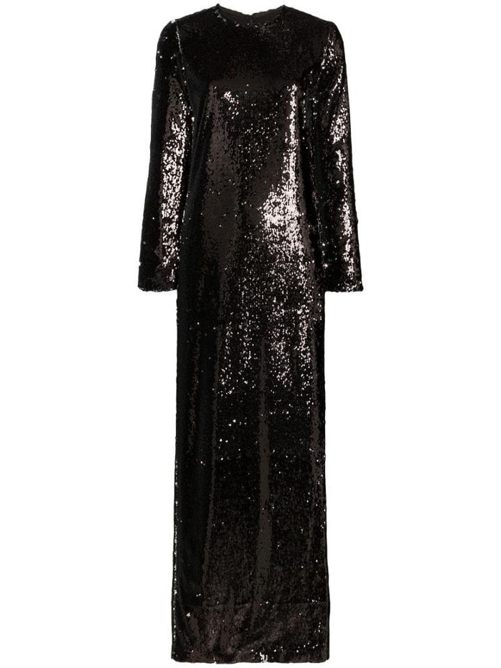Marques'almeida Sequinned Maxi Dress - Black