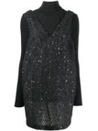 Brunello Cucinelli Layered Knit Dress - Blue