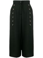 Dolce & Gabbana Cropped Wide-leg Trousers - Black