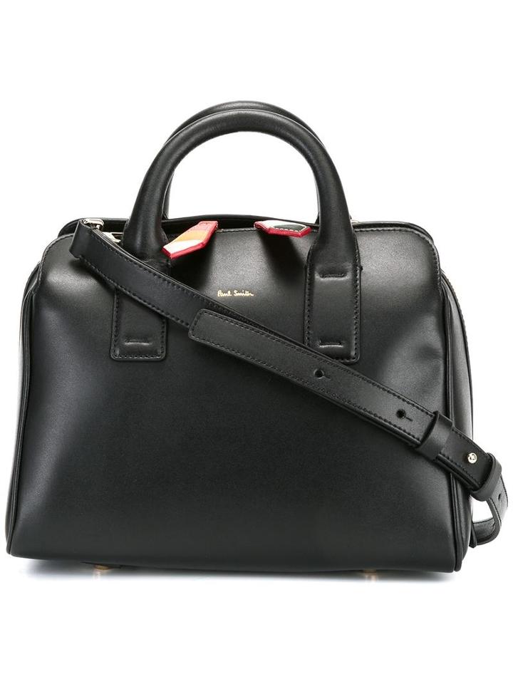Paul Smith Double Strap Medium Tote, Black, Calf Leather
