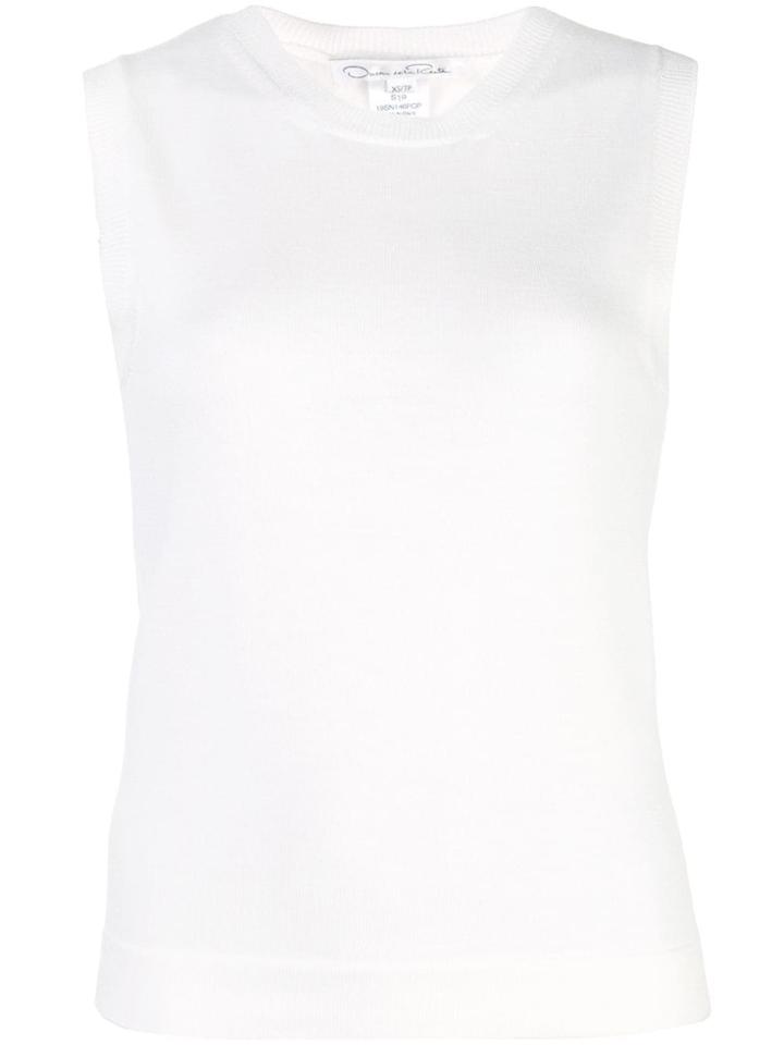 Oscar De La Renta Sleeveless Crop-top - White