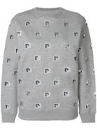 Paco Rabanne Logo Embroidered Sweatshirt - Grey