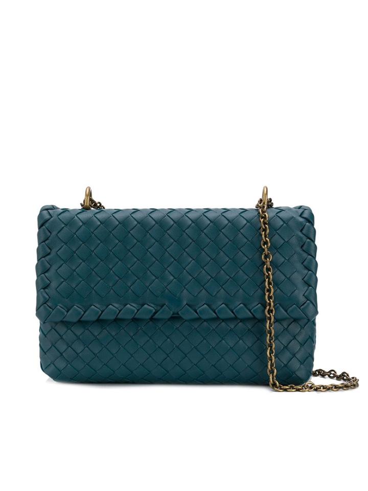 Bottega Veneta Woven Crossbody Bag - Blue