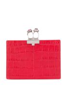 Alexander Mcqueen Jewelled Two-ring Clutch - Red