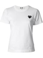 Comme Des Garçons Play Embroidered Heart T-shirt, Women's, Size: Medium, White, Cotton
