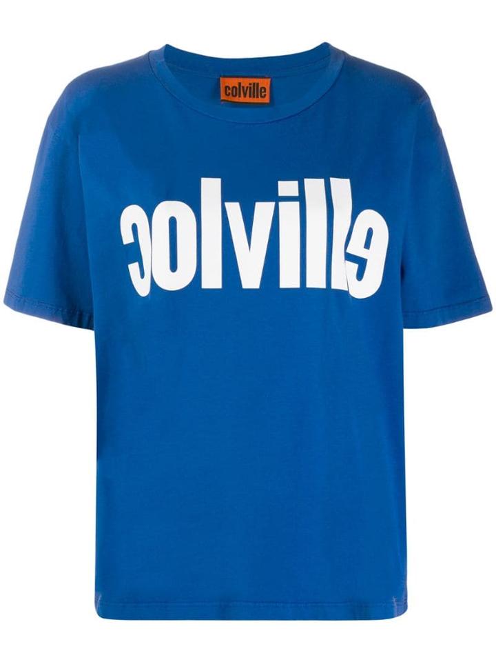 Colville Logo Print T-shirt - Blue