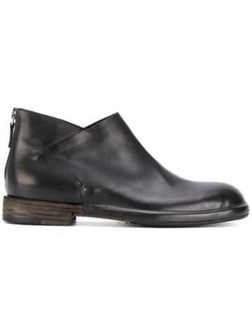 Del Carlo Flat Ankle Boots - Black