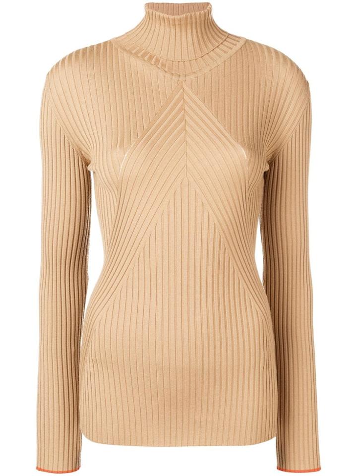 Victoria Beckham Slim Turtleneck Jumper - Neutrals
