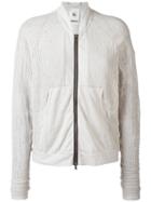 Lost & Found Rooms - Zipped Bomber Jacket - Women - Cotton/spandex/elastane - L, Women's, Grey, Cotton/spandex/elastane