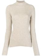 Pringle Of Scotland Ribbed Roll Neck Sweater - Nude & Neutrals