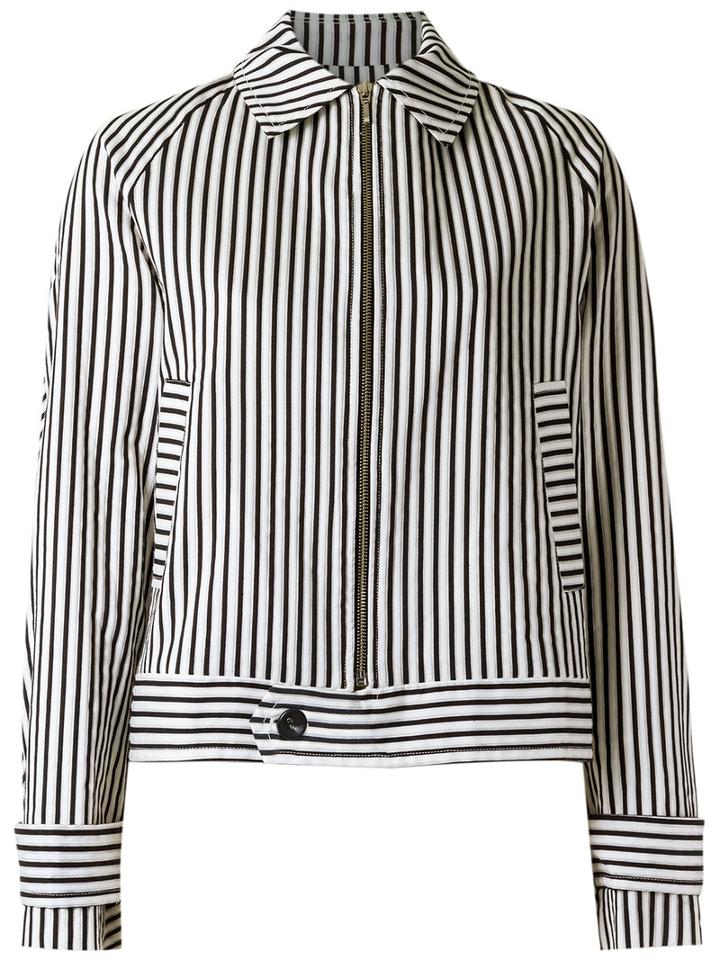 Reinaldo Lourenço - Striped Jacket - Women - Acetate - 42, White, Acetate