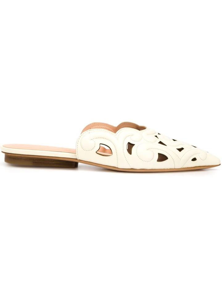 Derek Lam Embroidered Flat Mules