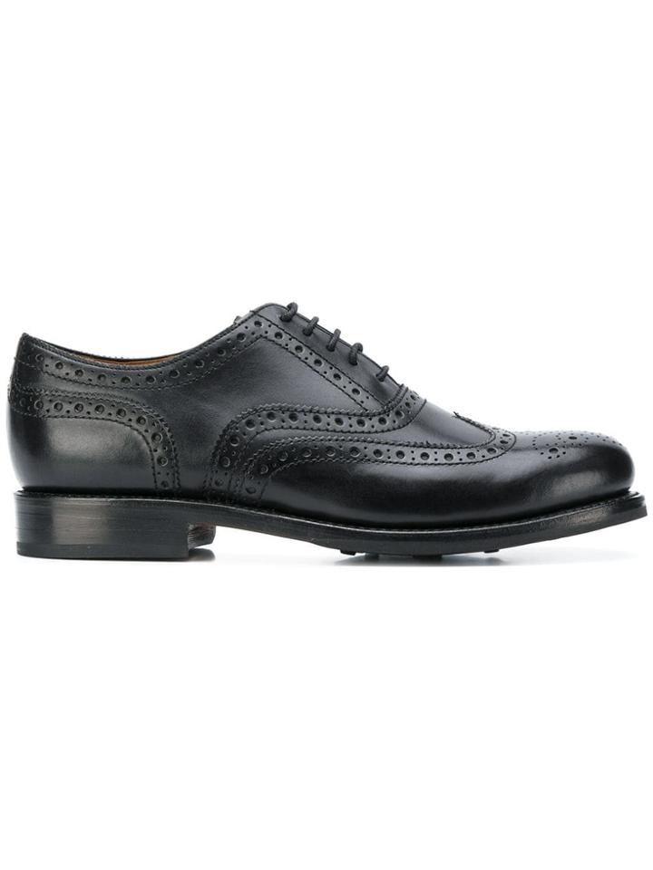 Grenson Stanley Brogue Shoes - Black