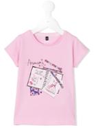 Armani Junior Printed T-shirt, Girl's, Size: 8 Yrs, Pink/purple