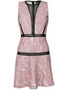 Just Cavalli Sheer Panelled Skater Dress - Pink & Purple