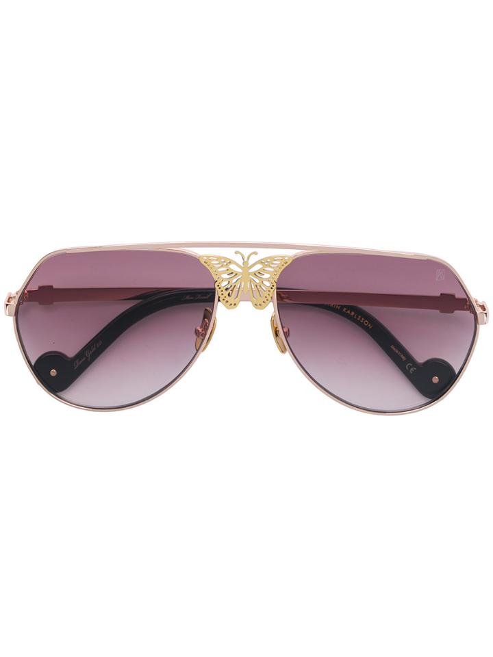 Anna Karin Karlsson Miss Rosell Aviator Sunglasses - Pink & Purple