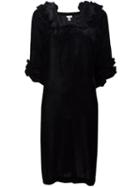 Comme Des Garçons Comme Des Garçons Wide Collar Long Dress, Women's, Size: Medium, Black, Polyester/rayon