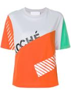 Koché Colour Block Logo T-shirt - Yellow & Orange