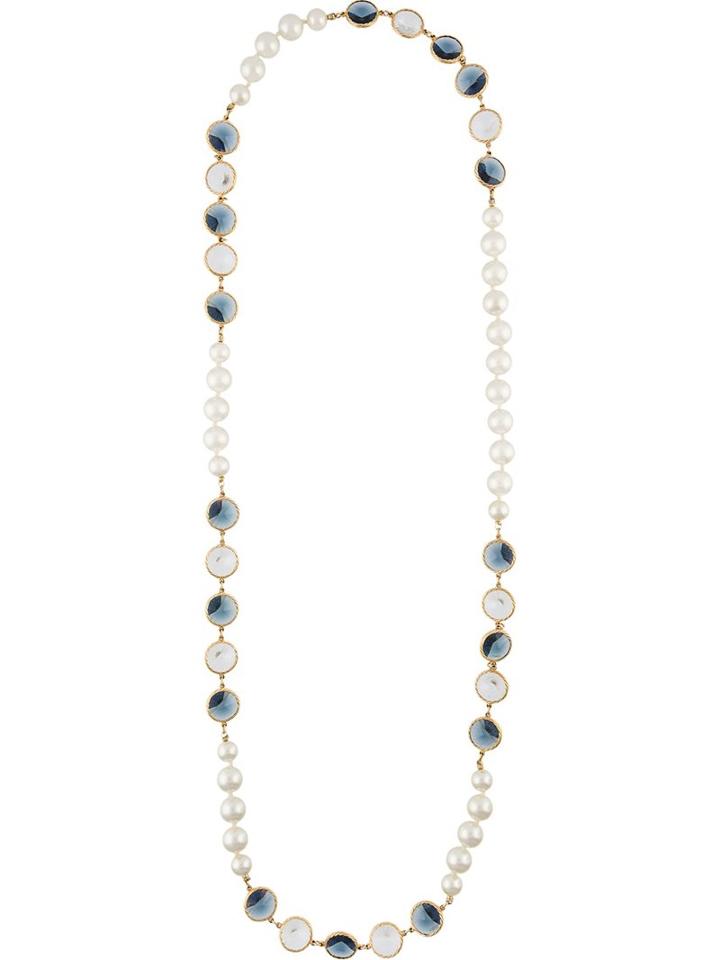 Chanel Vintage Embellished Faux Pearl Necklace