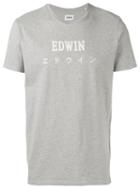 Edwin Logo Print T-shirt, Men's, Size: Xl, Grey, Cotton