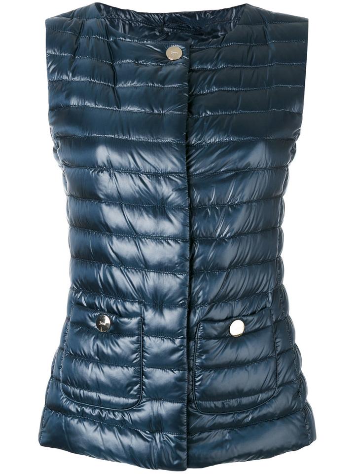 Herno Padded Vest, Size: 42, Blue, Polyamide/feather Down