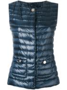 Herno Padded Vest, Size: 42, Blue, Polyamide/feather Down