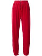 Juicy Couture Velour Zip Front Track Pants - Red