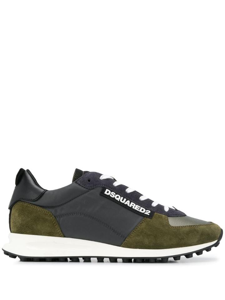 Dsquared2 Low-rise Panelled Sneakers - Grey