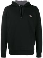 Ps Paul Smith Zebra Motif Hooded Sweatshirt - Black
