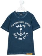 Diesel Kids - Printed T-shirt - Kids - Cotton - 9 Yrs, Blue