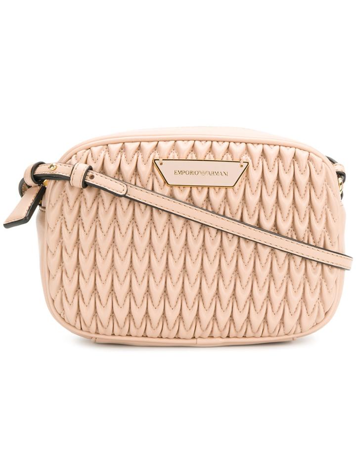 Emporio Armani Quilted Crossbody Bag - Nude & Neutrals