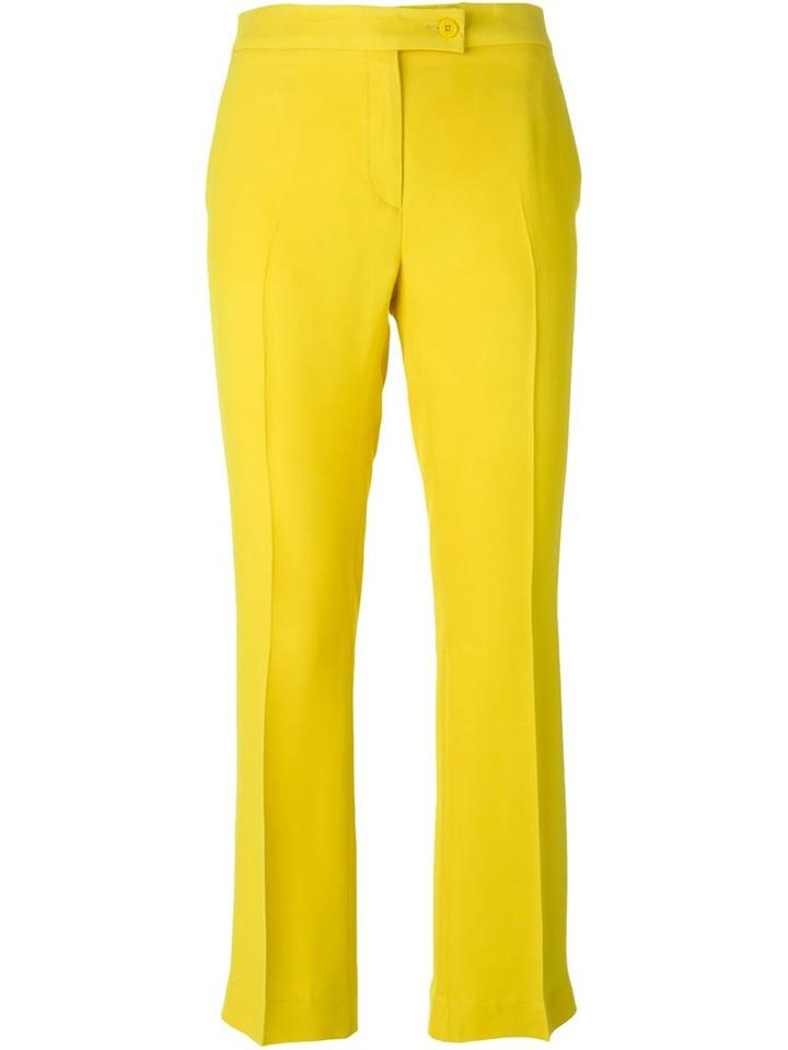 Etro Cropped Trousers, Women's, Size: 46, Yellow/orange, Viscose