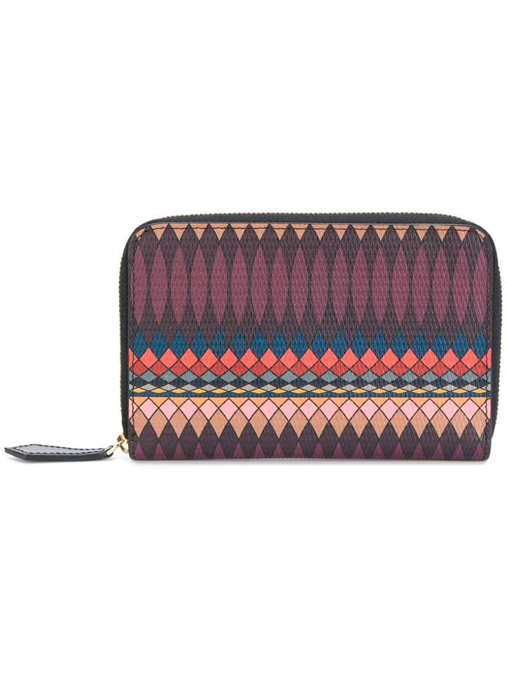 Paul Smith No.9 Damson Zip-around Purse - Pink & Purple