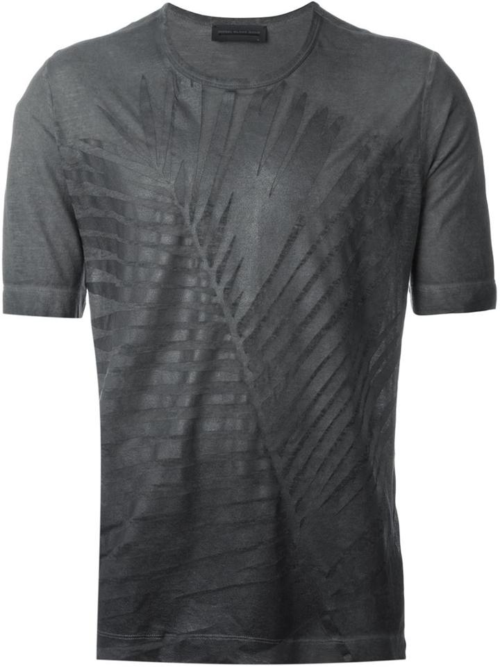 Diesel Black Gold Leaf Motif T-shirt