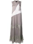 Irina Schrotter Embellished Flared Dress - Grey
