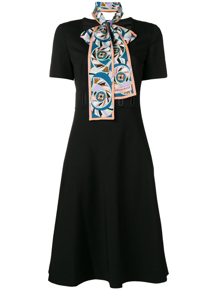 Emilio Pucci Flared Midi Dress - Black