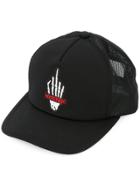 Hysteric Glamour Midfinger Embroided Mesh Cap - Black