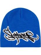 Supreme Tag Logo Beanie - Blue